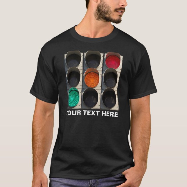 T-shirt Feux de signalisation noir (Devant)