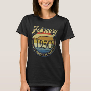 T-shirt Février 1950 Toutes les pièces d'origine Vintage A
