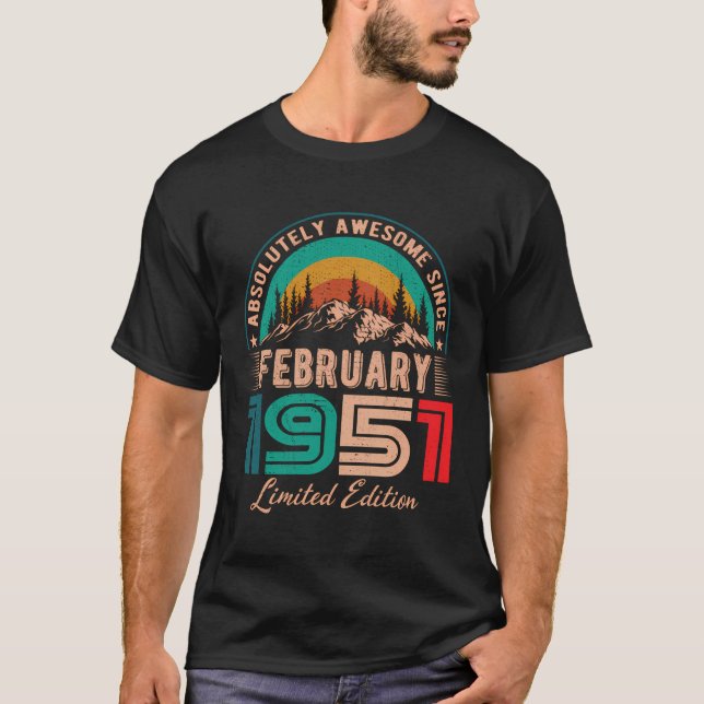 T-shirt Février 1951 Anniversaire stupéfiant depuis févrie (Devant)