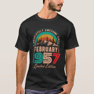 T-shirt Février 1957 Anniversaire extraordinaire depuis fé
