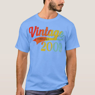 T-shirt Février 2009 Anniversaire Vintage Février 2009 Awe