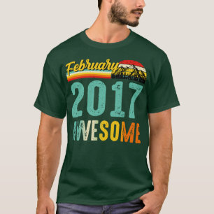 T-shirt Février 2017 Cadeau Anniversaire Vintage Février