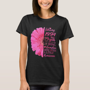 T-shirt Février Fille 1994 T 29 ans 29e anniversaire