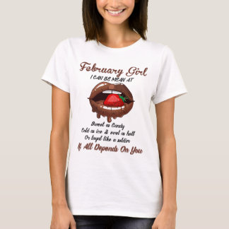 T-shirt Février Fille Je Peux Être Moyenne À, Si Tout Dépe