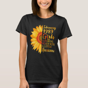 T-shirt Février Filles 1989 Chemise 34e anniversaire Cadea