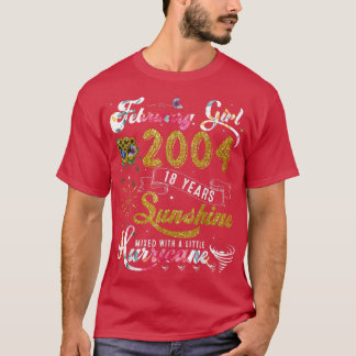 T-shirt Février Girl 2004 Tournesols papillons 18th Bir