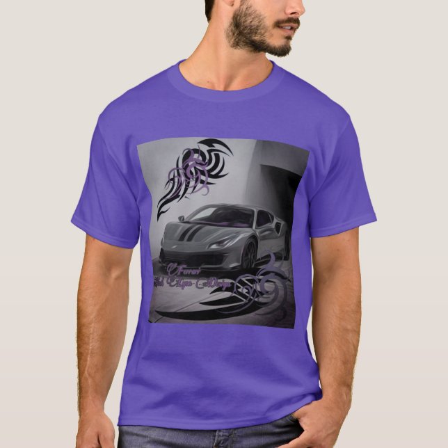 T-shirt Ffgd voiture huile noir conception (Devant)