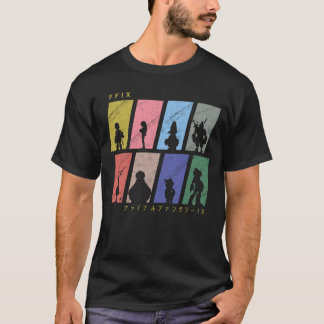 T-shirt FFIX Character Silhouettes family