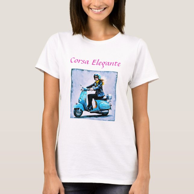 T-shirt "Fiamma" "Corsa Elegante" - Élégante balade (Devant)