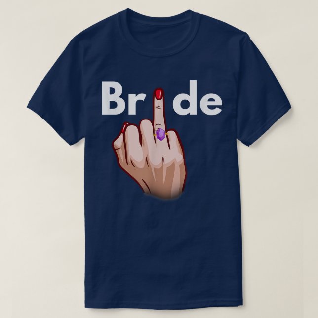 T-shirt Fiançailles Mariage de la ceinture de mariée Bache (Design devant)