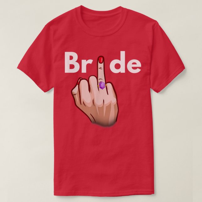 T-shirt Fiançailles Mariage de la ceinture de mariée Bache (Design devant)