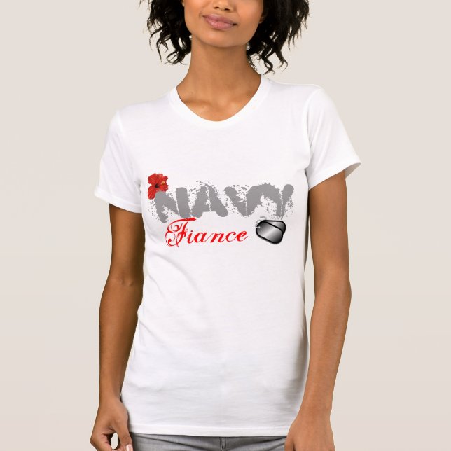 T-shirt Fiancé de marine (Devant)