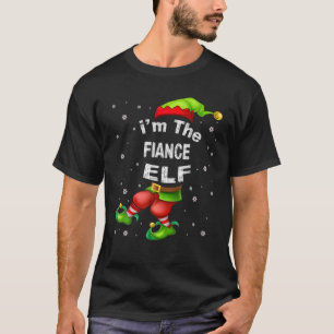 T-shirt Fiance Elf Matching Family Group Christmas Pajama 