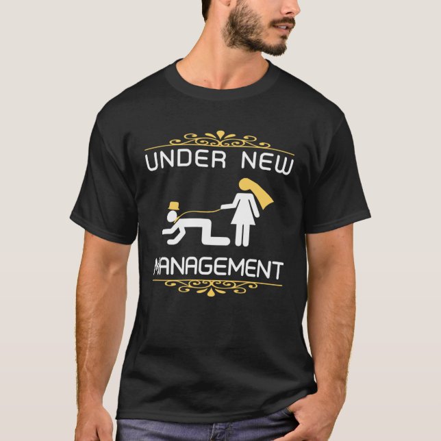 T-shirt Fiance Engagement   Under New Management Just Marr (Devant)