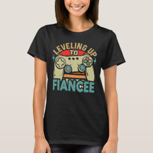 T-shirt Fiancée Joueuse Nouvelles Fiançailles Couple Marié