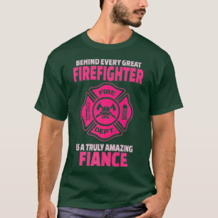 T-shirt Fiancée ou Fiance de soutien aux pompiers