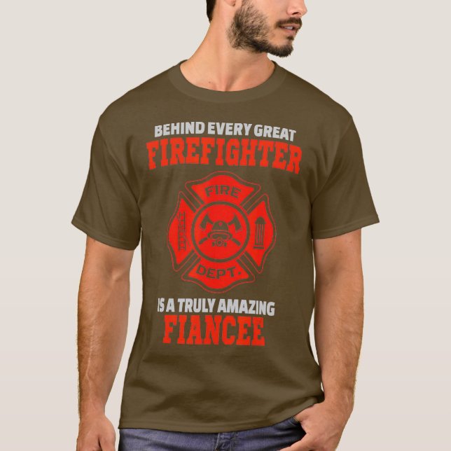T-shirt Fiancée pompier (Devant)