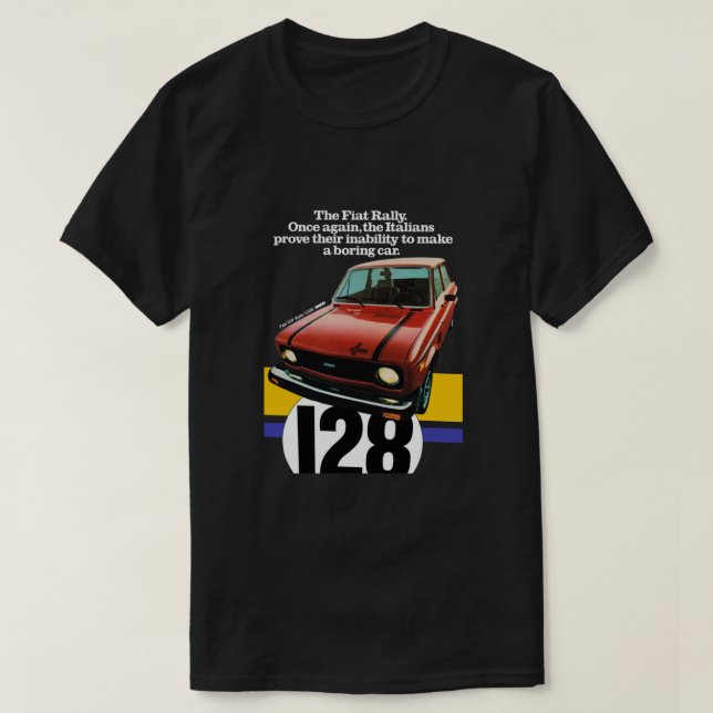 T-shirt FIAT 128 RALLY Classic (Design devant)