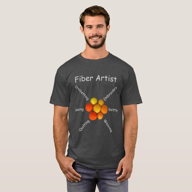 T - Shirt - Fibre Artist (dunkel) (Vorne ganz)