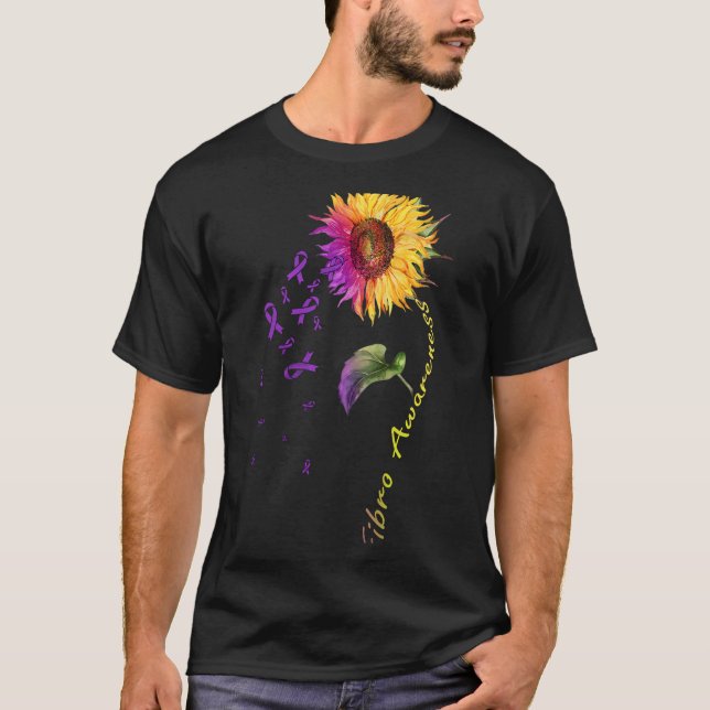 T-shirt Fibro de tournesol de sensibilisation (Devant)