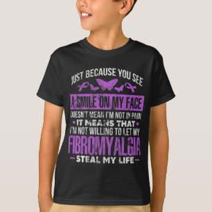 T-shirt Fibromyalgie Fibro Warrior Purple Ribbon Papillon