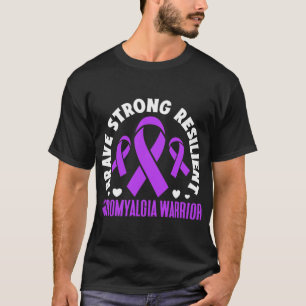 T-shirt Fibromyalgie guerrière brave forte résistance Fibr
