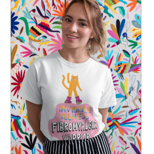 T-shirt Fibromyalgie guerrière maladie fibro douleur invis