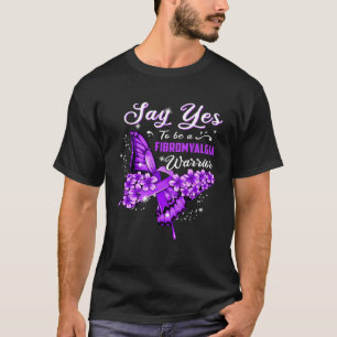 T-shirt Fibromyalgie Guerrière Papillon pourpre femmes