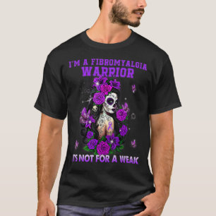T-shirt Fibromyalgie Sugar Skull Butterfly Sensibilisation