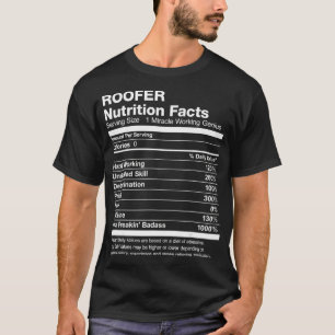 T-shirt Fiches nutritionnelles pour hommes Roofer 