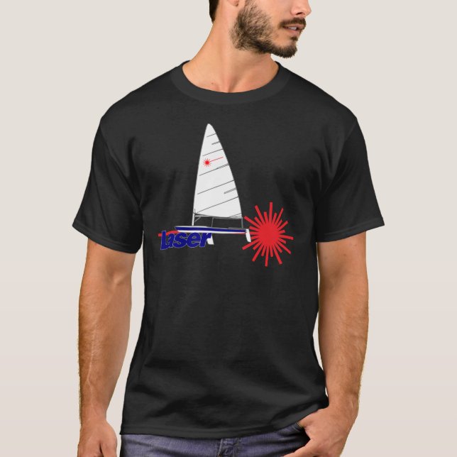 T-shirt -Fichier laser Class Sailing - laser dinghy Es (Devant)