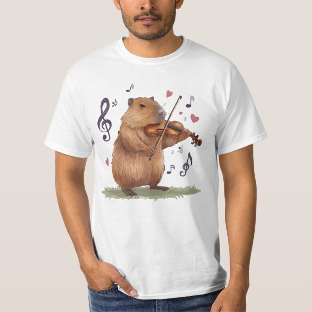 T-shirt fiddler capybara (Devant)