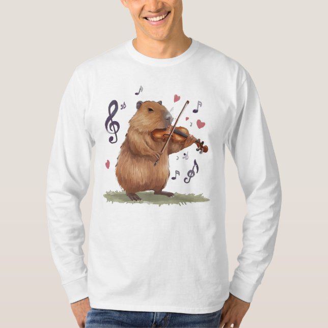T-shirt fiddler capybara (Devant)