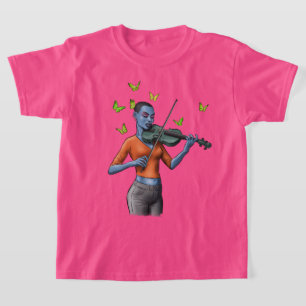 T-shirt Fiddler Dreamscape - Fille et papillons