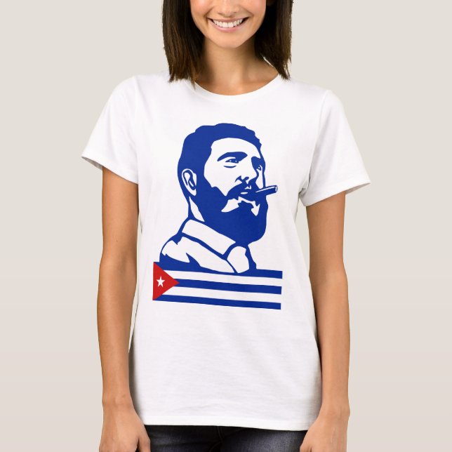T-shirt Fidel Castro, Président, Révolution, Cuba, La Hava (Devant)