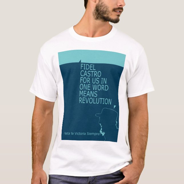T-shirt Fidel Castro, Président, Révolution, Cuba, La Hava (Devant)