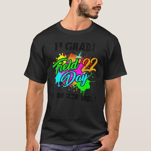T-shirt Field Day 2022 Première Année Laisser Les Jeux Com (Devant)