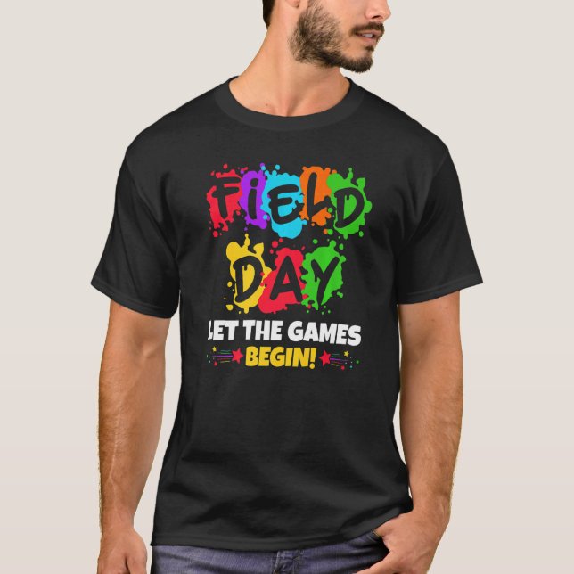 T-shirt Field Day Laisser Les Jeux Commencer Les Enfants G (Devant)