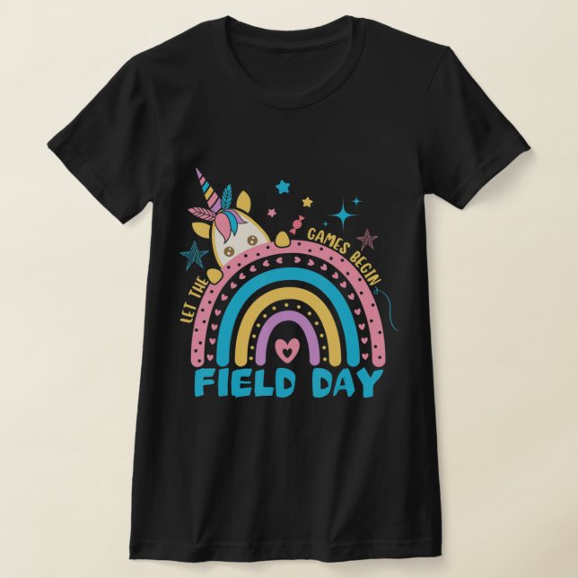 T-shirt Field Day Laisser Les Jeux Commencer Les Enfants G (Poser)