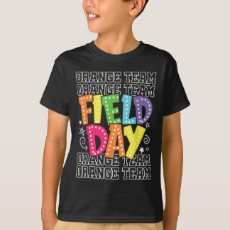 T-shirt Field Day Orange Team Couleur War Camp Équipe Jeu