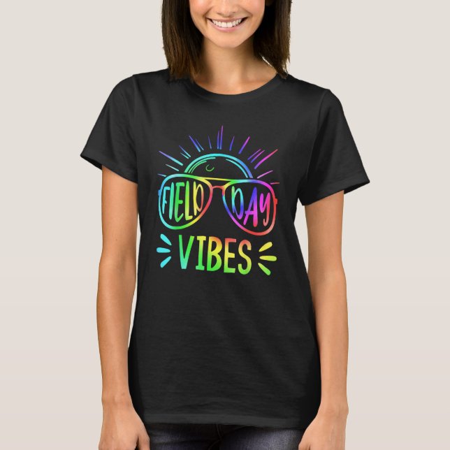T-shirt FIELD DAY VIBES 2023 Enseignant Enfants Tie Super  (Devant)