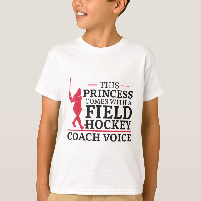 T-shirt Field Hockey This Princess Comes With A Field Hock (Devant)