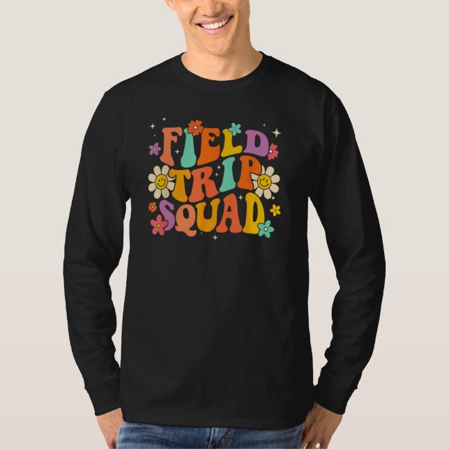 T-shirt Field Trip Squad Groovy Field Day Teacher Student  (Devant)