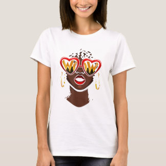 T-shirt Fier Africain-Américain Noir femme Afro Black Hist