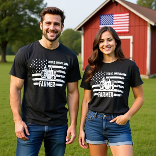 T-SHIRT FIER AGRICULTEUR AMÉRICAIN
