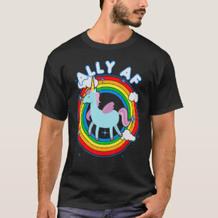 T-shirt Fier Ally Af Alliés Gay pride Rainbow Pride Drapea