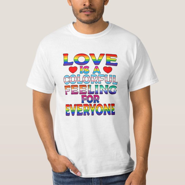 T-shirt Fier Ally Arc-en-ciel drapeau gay (Devant)