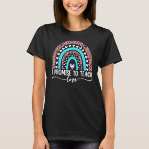 T-shirt Fier Ally Boho Arc En Ciel Je Promets D'Enseigner
