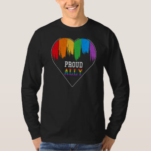 T-shirt Fier Ally Lgb Gay pride Mois Lesbian Rainbow Hea