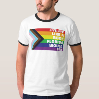 T-shirt Fier Ally LGBTQ Gay Lesbian Trans Live Comme Livre